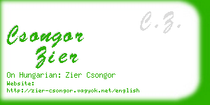 csongor zier business card